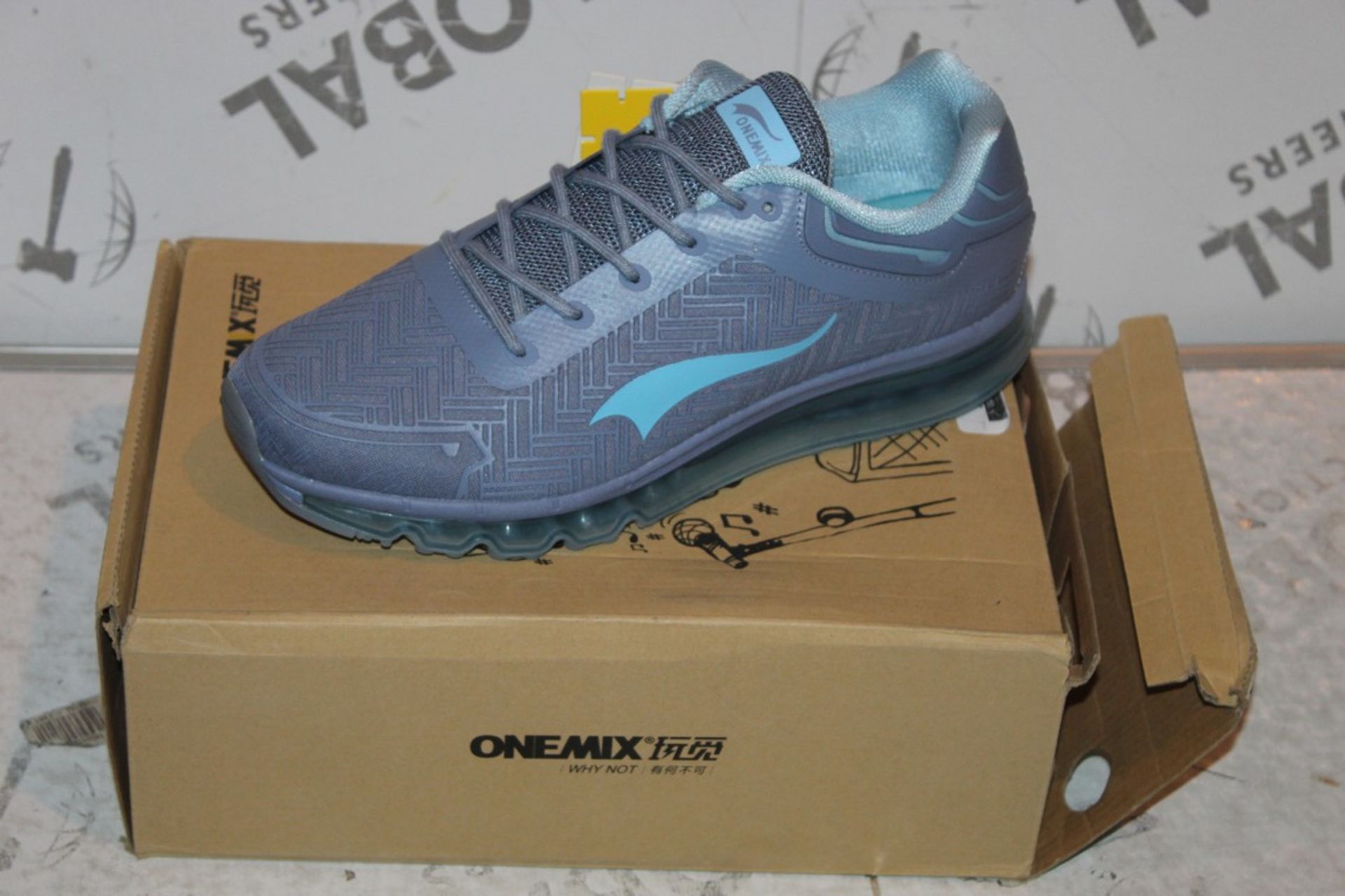 Boxed Brand New Pair of One Mix, Sizes UK 11, Lilac Mens, Running Trainers, RRP £45.00