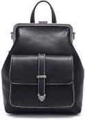 Brand New Womens, Coolives, Clip Top, Black Leather, Mini Backpack, RRP £35.00