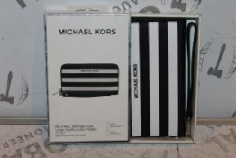 Boxed Brand New Michael Kors Large Black and White Wallet with Phone Compartment RRP £50