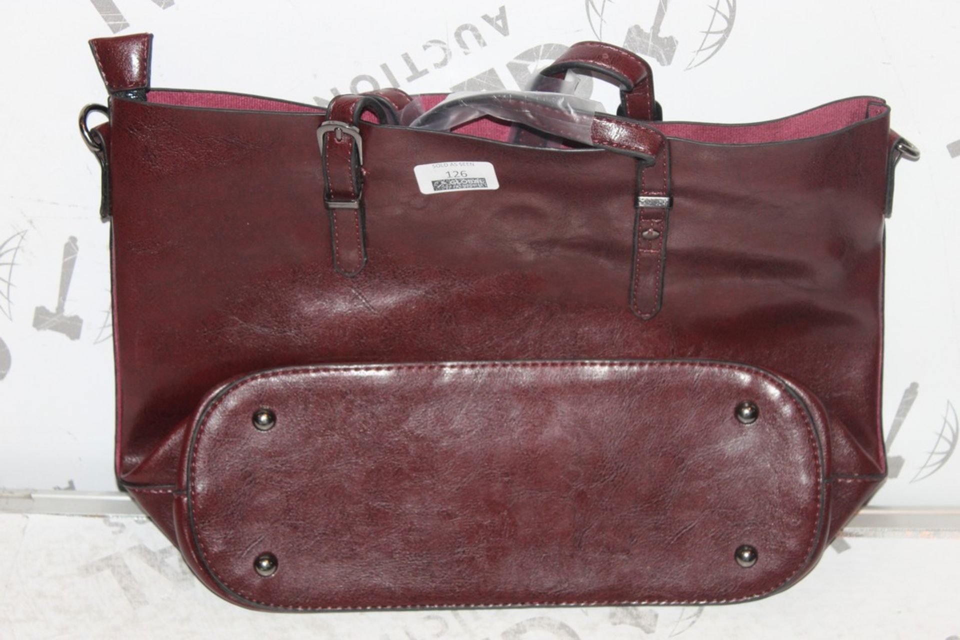Brand New Womens, Coolives, Burgundy Red Leather, Tote Shoulder Bag, RRP £55.00