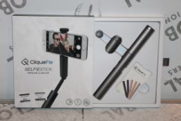 Boxed Cliquefie Space Grey Selfie Stick RRP £35