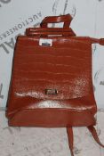 Brand New Womens, Coolives, Tan Leather, Textured Detail, Mini Backpack, RRP £35.99