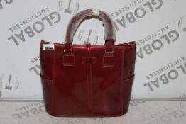 Brand New Womens, Coolives, Gloss Wine Red, Golden Detail, Designer Handbag, RRP £48.99