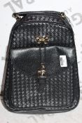 Brand New Womens, Coolives, Black Leather, Mini Gold Bow, Backpack RRP £42.99