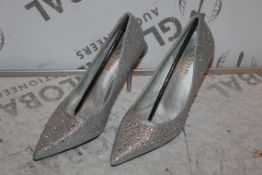 Brand New Pair of Size EU37 Zenvimi Diamante Encrusted Ladies Heeled Shoes