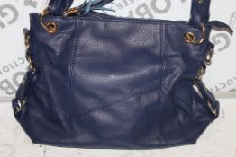 Brand New Womens, Coolives, Navy Blue, Soft Touch, Golden Detail, Handbag, RRP £49.99