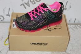 Boxed Brand New Pair of One Mix Sizes EU40, Irridescent Running Shoes, Pink, RRP £45.00