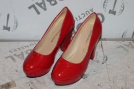 Brand New Pair of Size EU36 Shishangjinzi Red Bottom Ladies Heeled Shoes in Patent Red