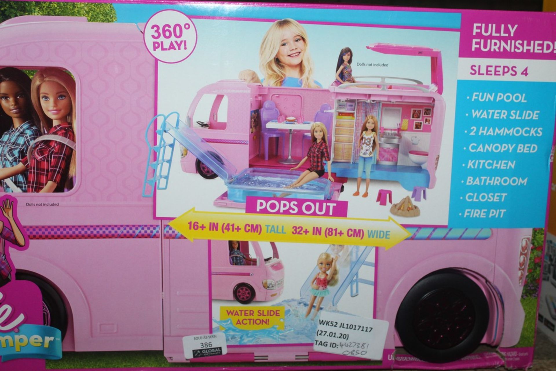 Boxed Barbie Dream Camper 360 Play Fully Furnished