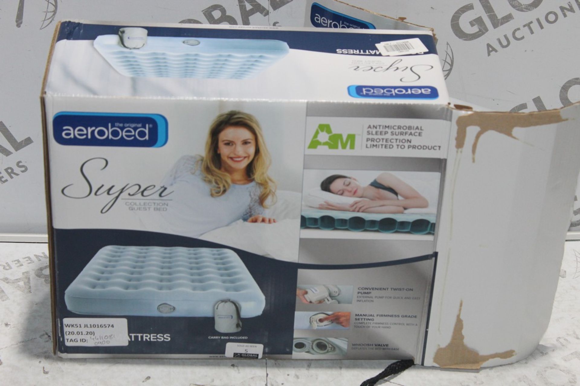 Boxed Aerobed Double Inflatable Air Mattress RRP £