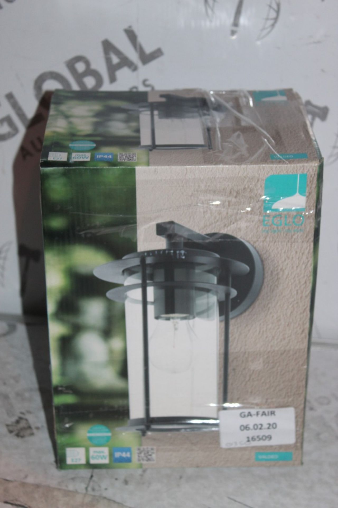 Boxed Eglo, Millside Outdoor Wall, Lanterns, Combined RRP£70.00 (16509) (Public Viewing and