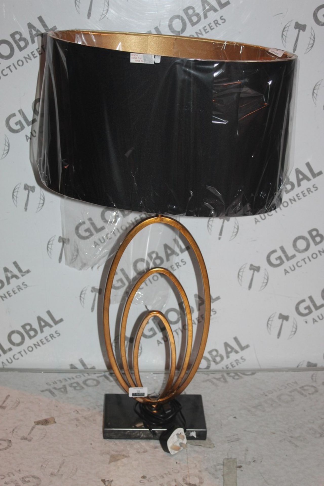 Golden Hoop, Triple Designer, Lamp, RRP£80.00 (17124) (Public Viewing and Appraisals Available)