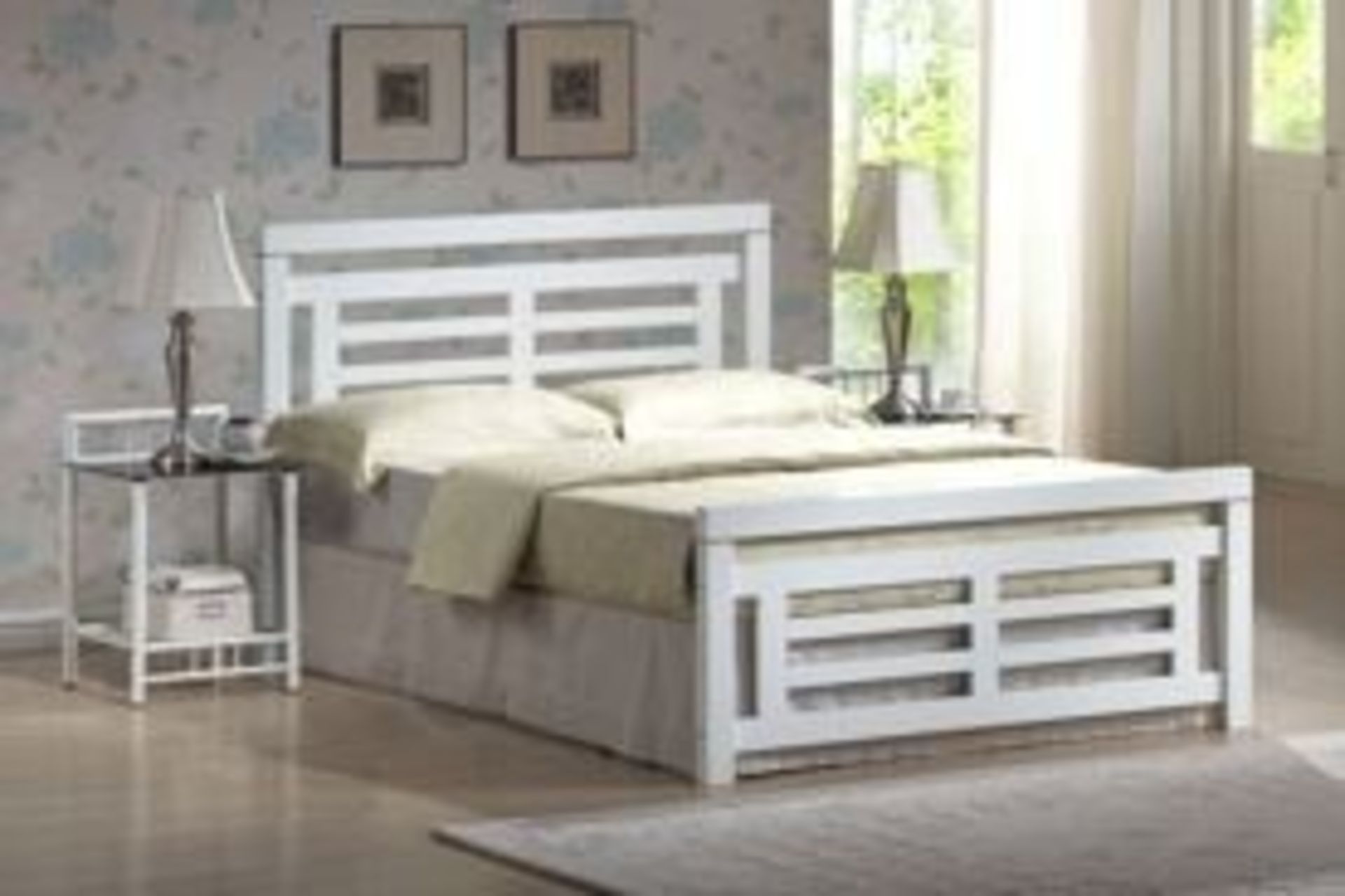 Brand New and Boxed King-size Colorado Bed (White)