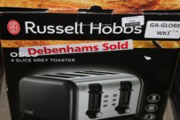 Boxed Russell Hobbs Oslo 4 Slice Grey Toaster RRP £50 (Untested Customer Return) (Public Viewing and