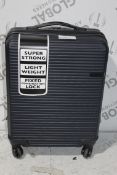 Cubed Navy 360 Wheeled Hard Cabin Bag, RRP£60.00, (4555141) (Public Viewing and Appraisals