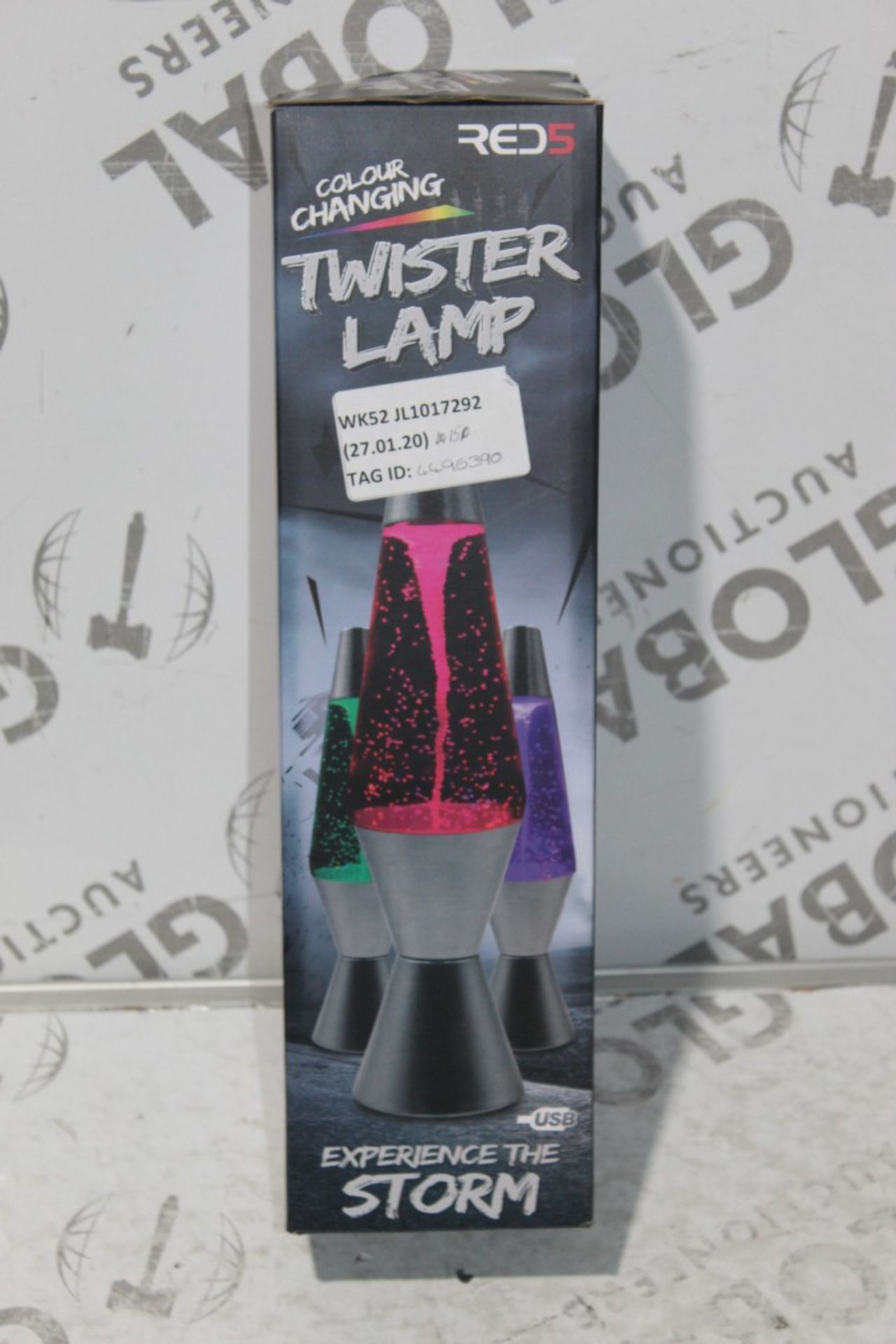 Boxed Red 5 Colour Changing Twister Lamps, RRP£20.00 EACH (4496390) (RET00951591) (RET00172821) (