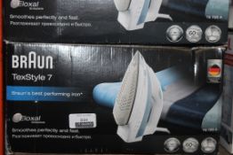 Boxed Braun Textile 7 Steam Irons RRP £70 (Untested/Customer Returns) (Public Viewing and Appraisals