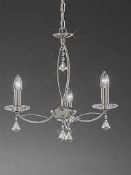 Boxed Monaco 3 Light Chandelier Style Light RRP £130 (17669) (Public Viewing and Appraisals