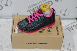 Boxed Brand New Pair Of Size UK4 Mix Irridescent Pink And Black Ladies Running Shoes RRP £45 (Public