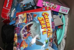 Box To Contain An Assortment Of Childrens Toy Items, To Include, Trumping Shark, LOL Secret Diaries,