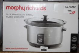 Boxed Morphy Richards Accent Silver Slow Cooker RRP £50 (Untested/Customer Returns) (Public