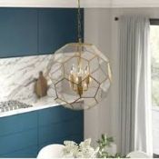 Boxed Jalyn 3 Light Globe Pendant RRP £135 (17699) (Public Viewing and Appraisals Available)