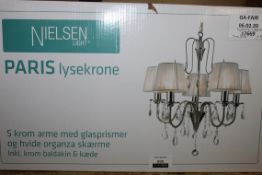 Boxed Nelson Paris Chandelier Light RRP £180 (17669) (Public Viewing and Appraisals Available)