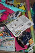 Box To Contain An Assortment Of Childrens Toy Items, To Include, Bubble Blower Machines, Toy Cars,