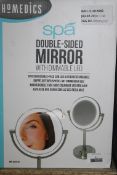 Boxed Homedics Spa Double Sided Mirrors with Dimmer Lights, RRP£55.00 (RET00816299) (RET00694033) (