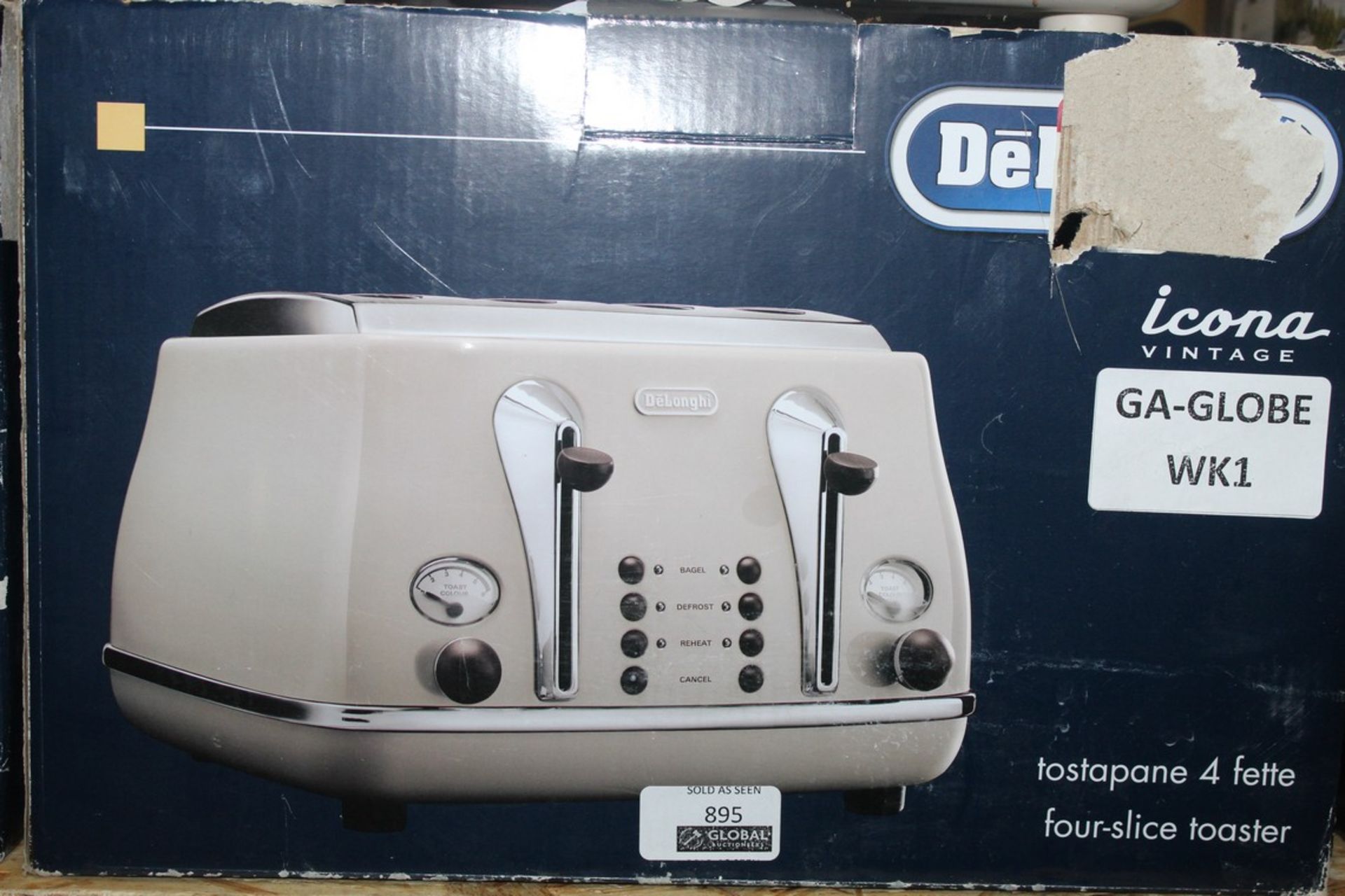 Delonghi Vintage 4 Slice Toaster, rrp£70 (Untested/Customer Returns) (Public Viewing and