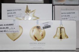 Boxed Assorted Georg Jensen And Alessi Christmas Decorations RRP £25-30 Each (4458826) (4433177) (