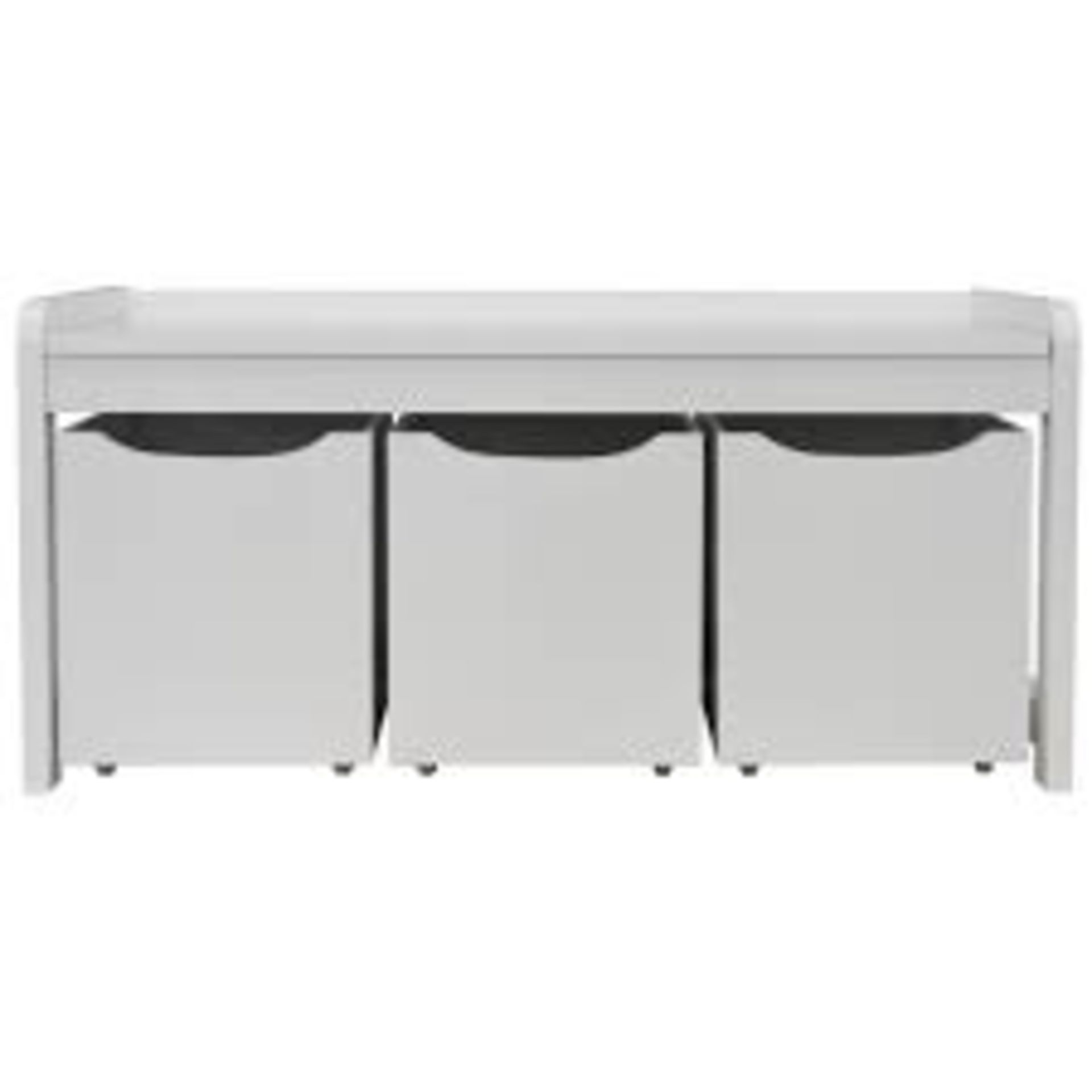 Boxed Louis 3 Draw White Storage Bench rrp£100 (17771) (Public Viewing and Appraisals Available)