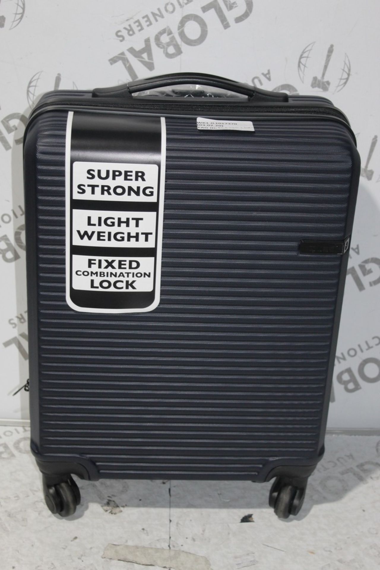 Cubed Navy 360 Wheeled Hard Cabin Bag, RRP£60.00, (RET00023587) (Public Viewing and Appraisals