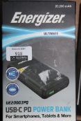 Boxed Energizer UE203PQ USB Power Banks RRP £35 Each (Public Viewing and Appraisals Available)