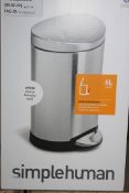 Boxed SIMPLE Human 6LTR White, Mini Step Bins, RRP£30.00 EACH (4588655) (4588660) (Public Viewing