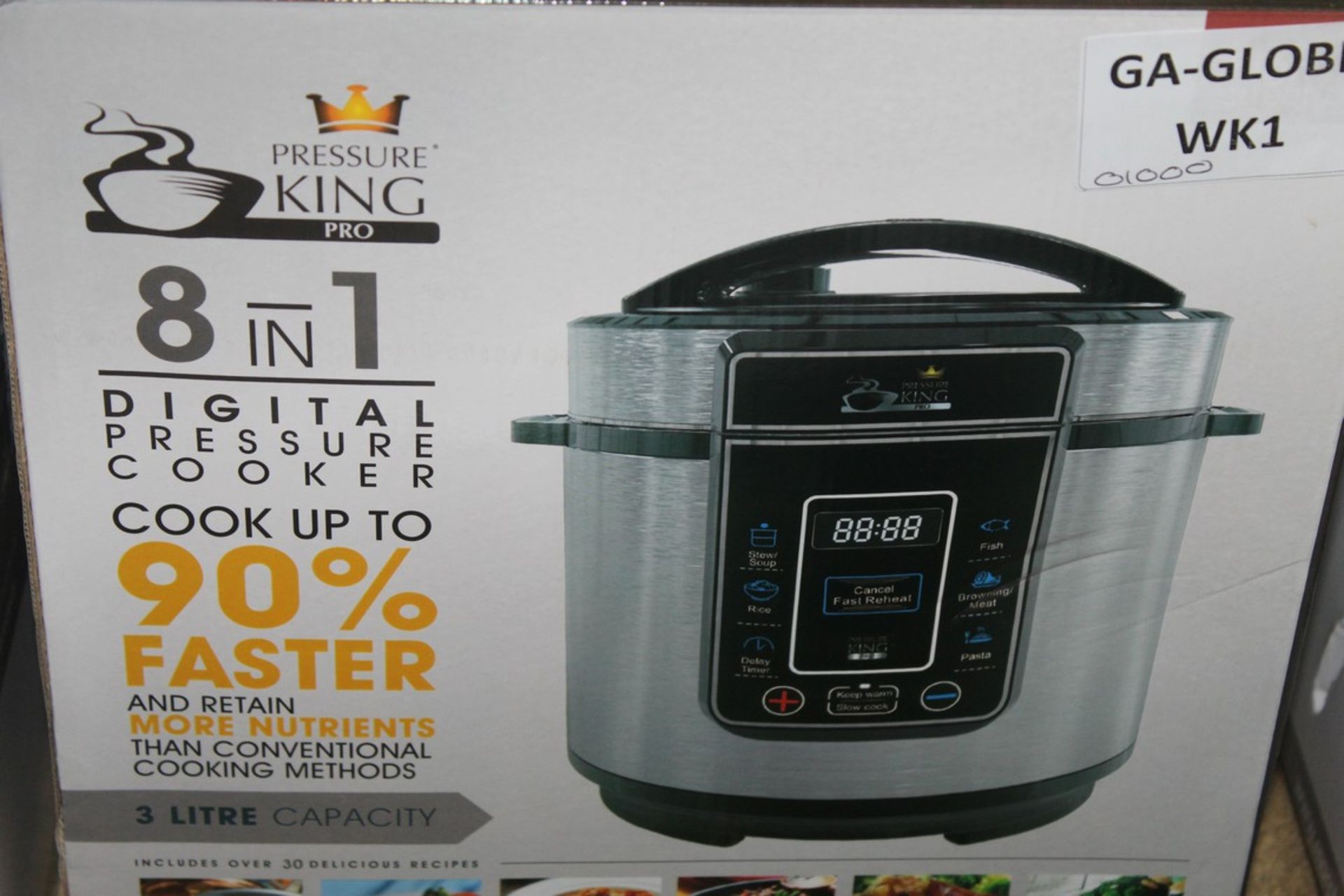 Boxed 8 In 1 Pressure King Pro Cooker RRP £75 (Untested Customer Returns) (Public Viewing and