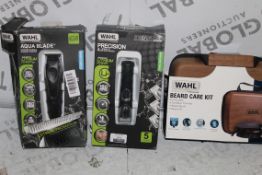 Assorted Items To Include Wahl Precision 4IN1 Groomers, Remington One Blade Shavers, Wahl Beard Care