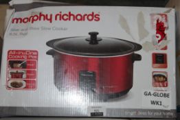 Boxed Morphy Richards Accent Red Slow Cooker RRP £50 (Untested/Customer Returns) (Public Viewing and