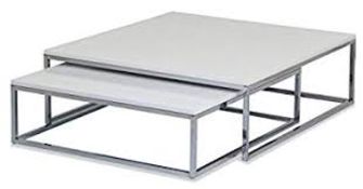 Boxed Asbect Oslo Set of 2, Chrome Coffee Tables, RRP£200.00 (17261) (Public Viewing and