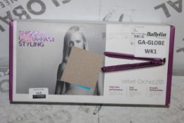 Boxed Pair Of BaByliss Smooth Ultra Fast Styling Velvet Orchid 235 Hair Straighteners RRP £60 (