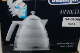 Boxed Delonghi Avvolta 1.5L Rapid Boil Cordless Jug Kettle RRP £80 (Untested Customer Return) (