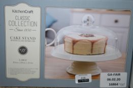 Boxed Kitchen Craft Classic Collection Cake Stand With Dome Lid RRP £50 (16864) (Public Viewing
