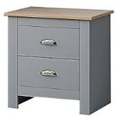 Boxed Westbury 2 Drawer Bedside Table, RRP£65.00 (17756) (Public Viewing and Appraisals Available)