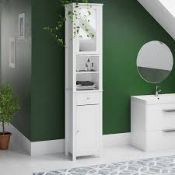 Boxed Bath Vida Piano Toilet Mirrored Bathroom Cabinet, RRP£85.00 (17922) (Public Viewing and