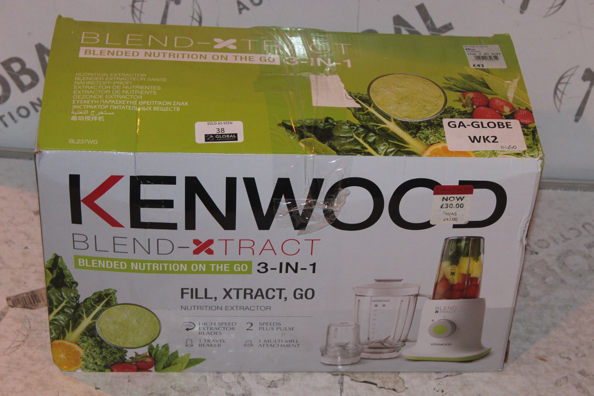 Kenwood Blend Extract 3IN1 Nutrition On The Go RRP £50 (Untested/Customer Returns)