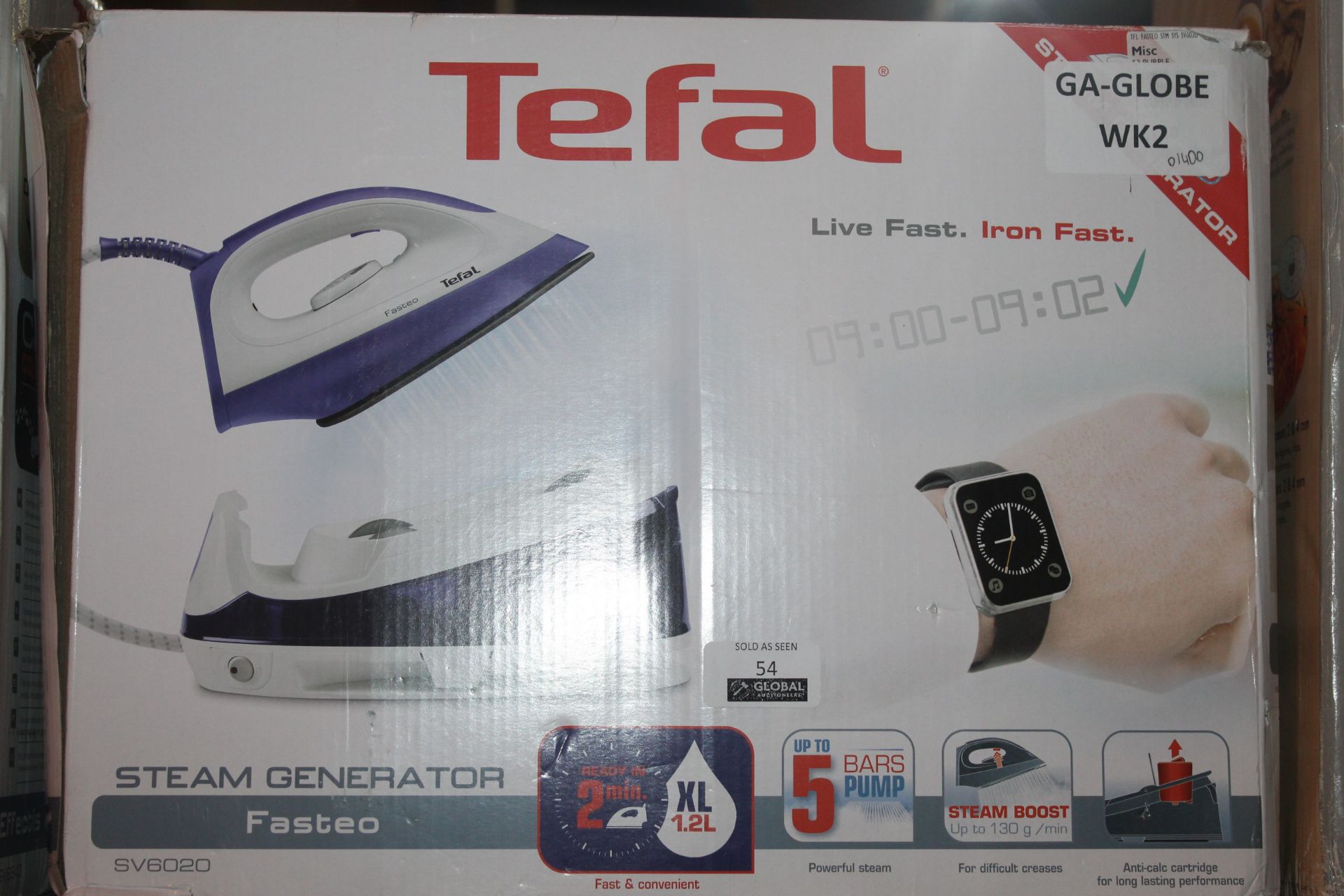 Boxed Tefal Live Fast Iron Fast Steam Generator Iron RRP £140 (Untested/Customer Returns)