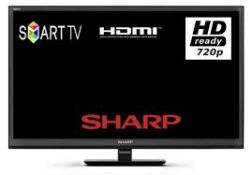 Boxed Sharp 24 Inch LC-24DHG613KF Wide Screen HDL TV With 10HP And Built In DVD Player With Remote