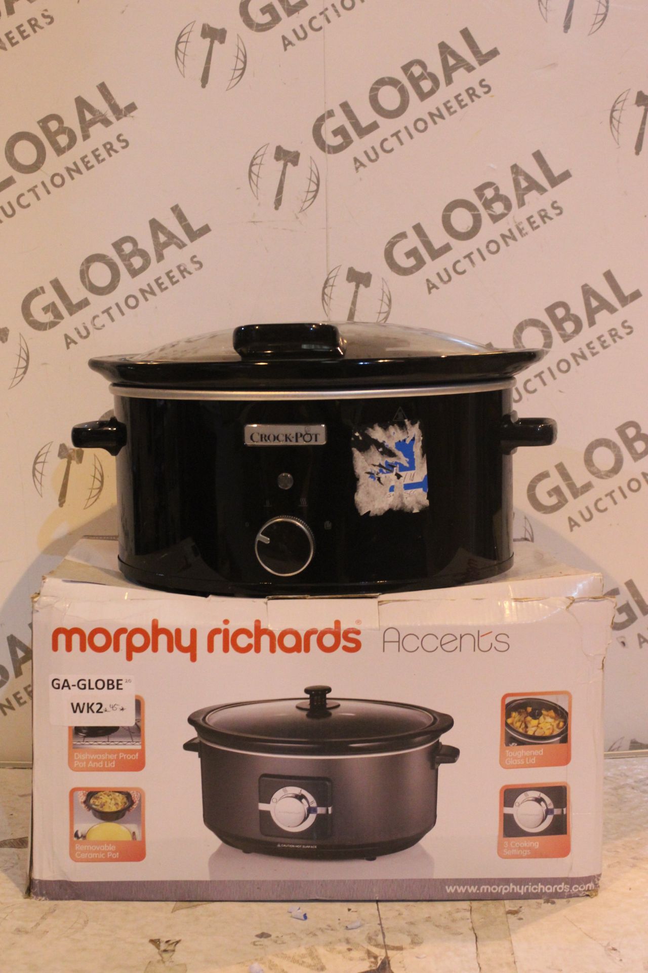 Lot To Contain 2 Boxed And Unboxed Assorted Slow Cookers By Morphy Richards And Crock Pot Combined