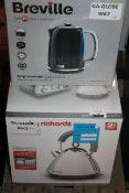 Lot To Contain Three Assorted Items To Include Cream Pyramid Kettle, Morphy Richards White Pyramid