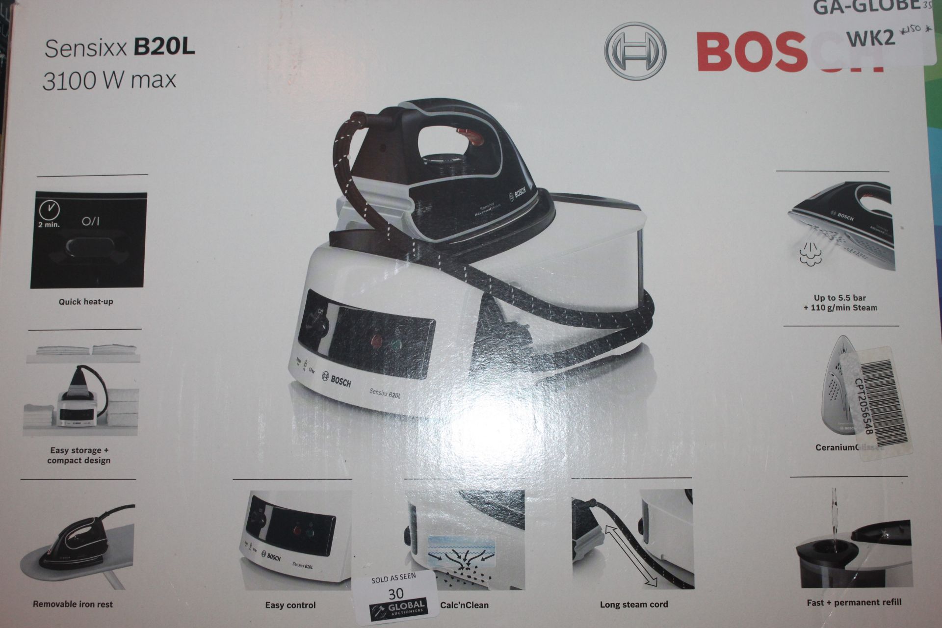 Bosch Sensixx 3100W Max Steam Iron RRP £150 (Untested/Customer Returns)